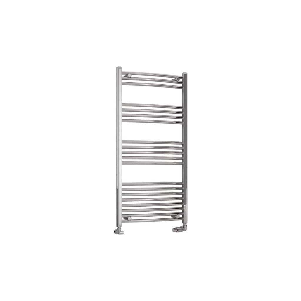 Totally Rads Ladder Rails Eastbrook Wendover Curved Vertical Heated Towel Rail in White