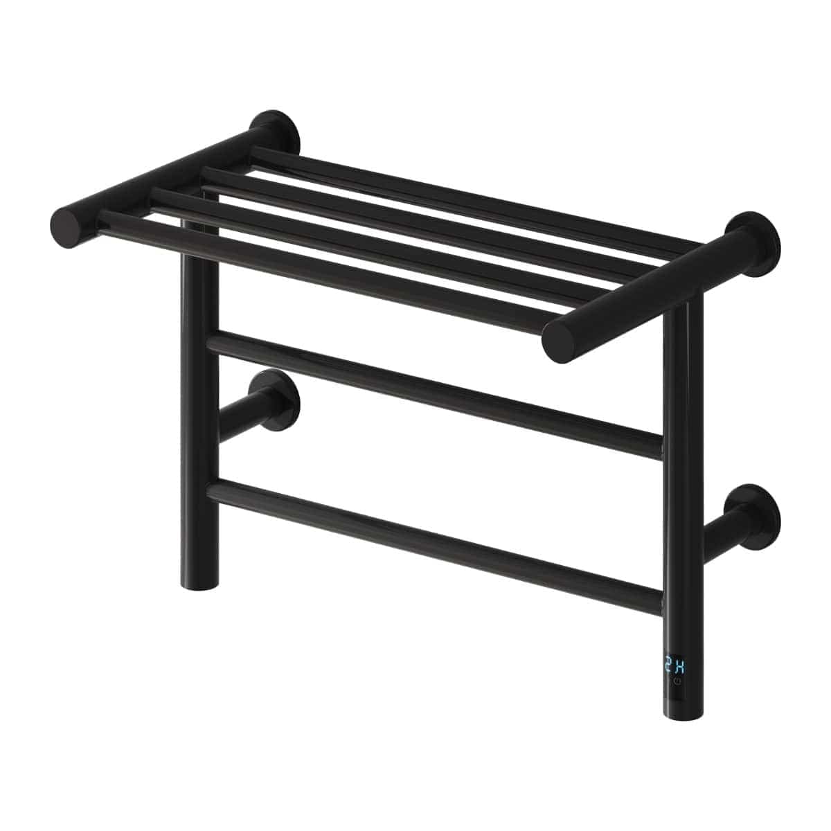 Reina Designer Towel Radiator Reina Maira Dry Electric Designer Towel Radiator with Top Shelf 350 x 500mm / Black