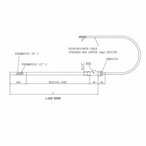 JTP Heating Elements JTP Heating Element with T-Piece