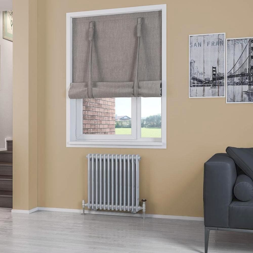 Eastbrook Column Radiator Eastbrook Rivassa Traditional 2 Column Radiator in Chrome Effect 600 x 608 / Dual Fuel