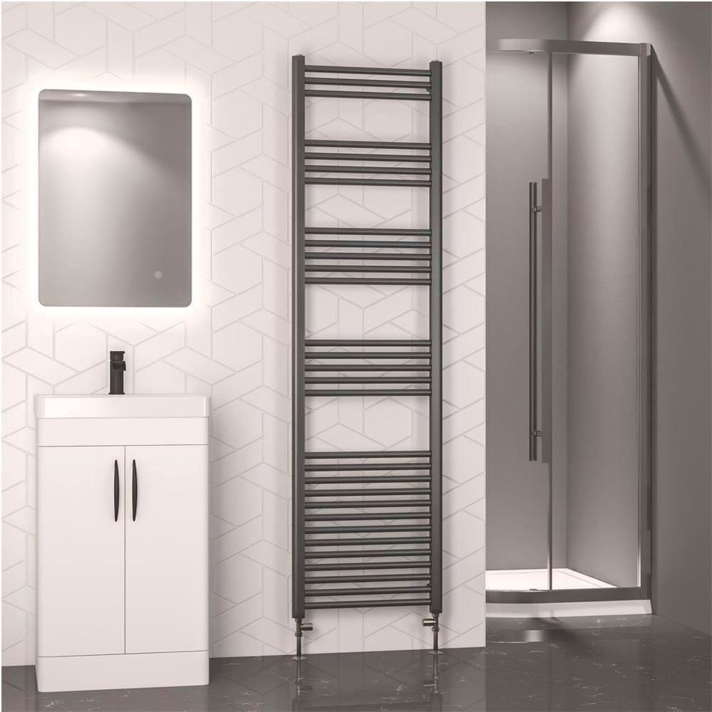 Eastbrook Wendover Straight Heated Towel Rail in Brushed Gunmetal