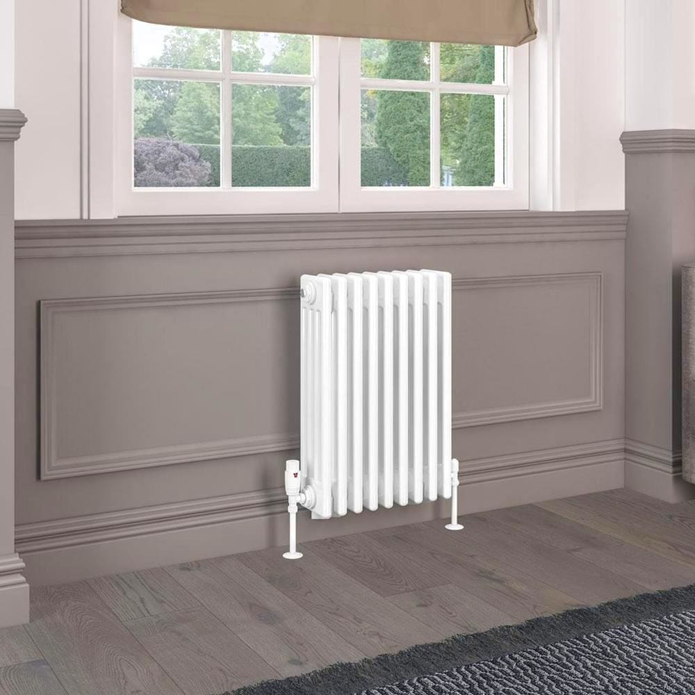 Eastbrook Column Radiator Eastbrook Rivassa Traditional 4 Column Radiator in Gloss White 600 x 425 / Electric Only
