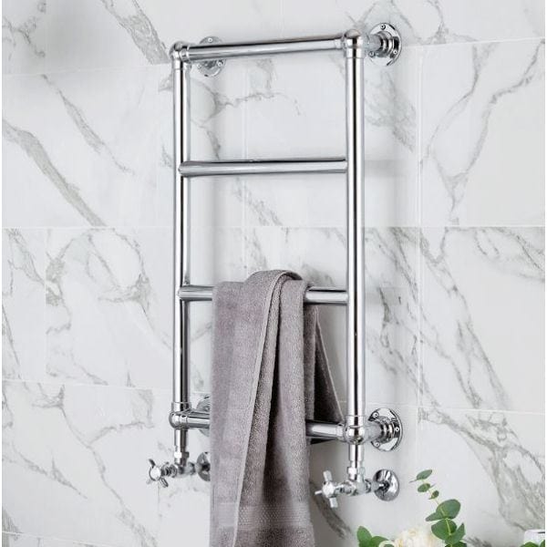 Vogue Traditional Towel Radiators Vogue Vintage Traditional Straight Towel Radiator in Chrome Dual Fuel