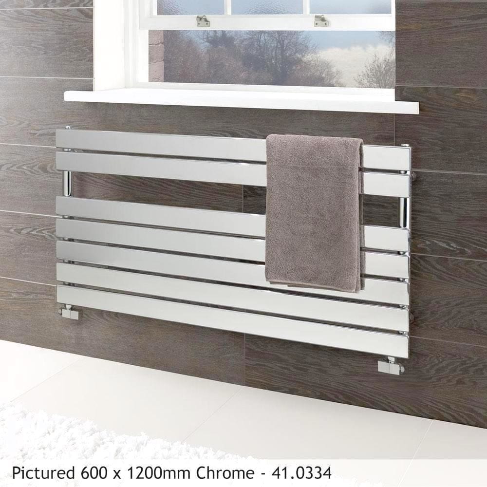 Eastbrook Designer Towel Rail Eastbrook Staverton Tube on Tube Straight Vertical Heated Towel Rail in Chrome 600 x 500 / Electric Only