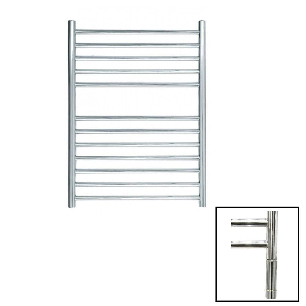 JIS Ladder Rail JIS Sussex Ouse Vertical Stainless Steel Heated Towel Rail 700 x 520mm / Electric Only with Cylindrical Adjustable Element / Polished Chrome