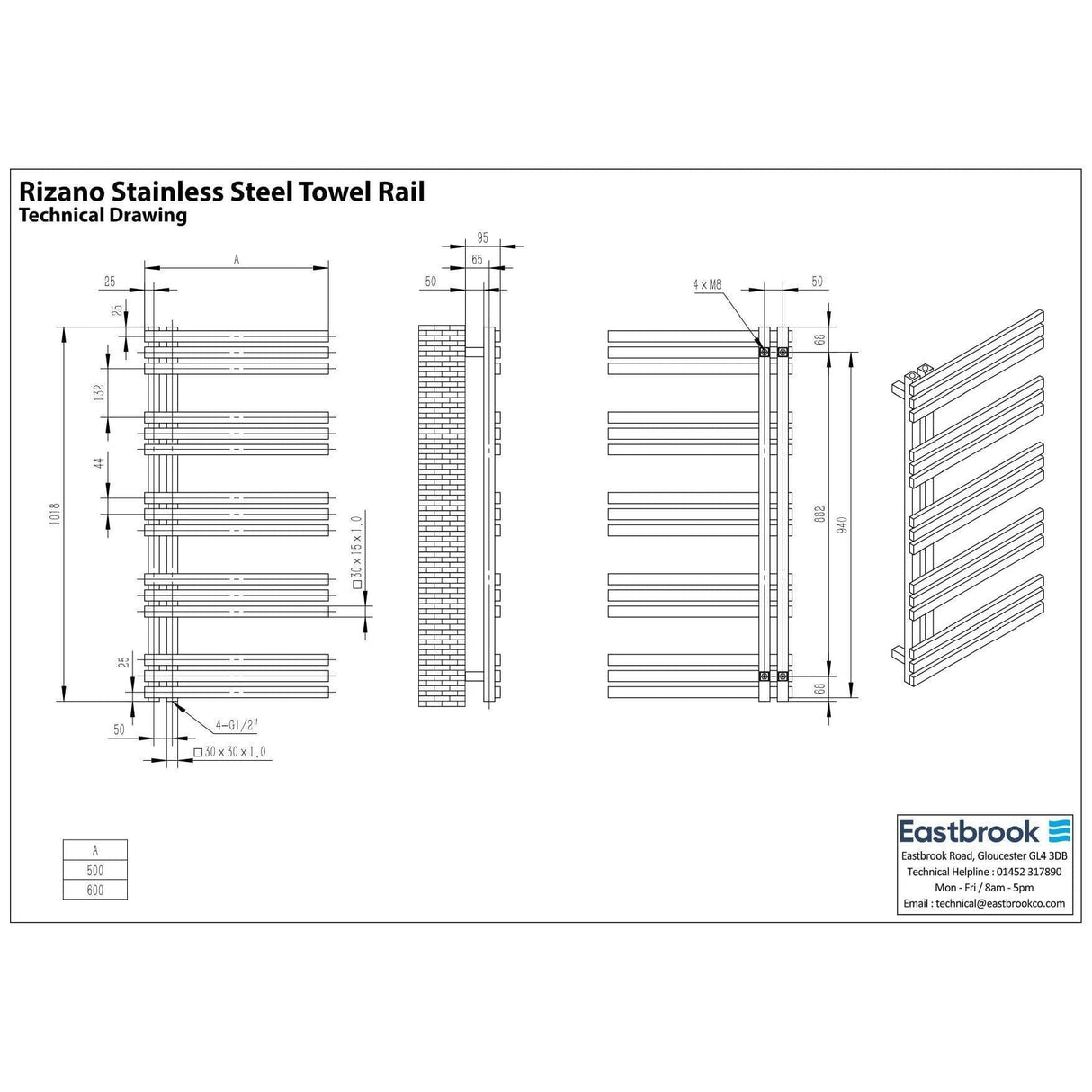 Eastbroook Designer Towel Radiators Eastbrook Rizano Designer Radiator
