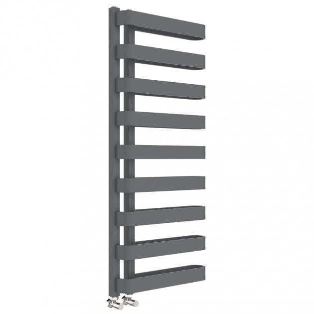 KRAD Designer Towel Radiators K-RAD Texas Straight Vertical Designer Towel Rail in Anthracite