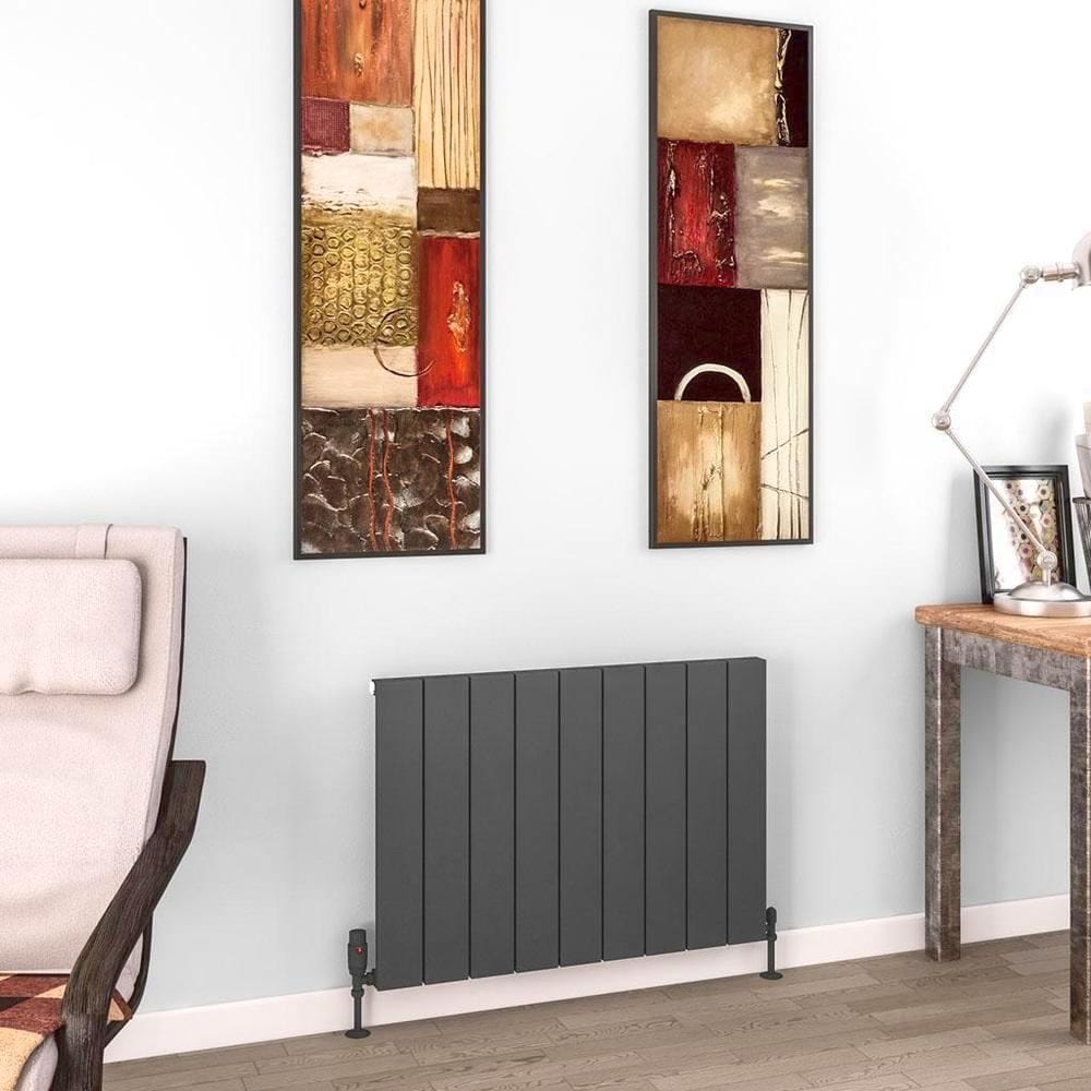 Eastbrook Flat Panel Radiators Eastbrook Charlton Horizontal Designer Radiator in Matt Anthracite 600 x 850 / Electric Only