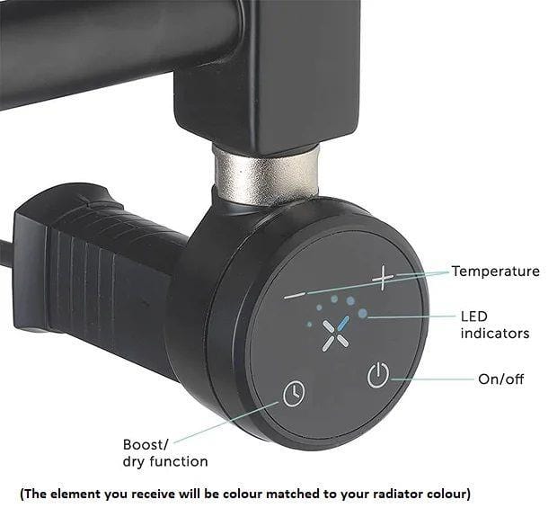 Crosswater Ladder Rails Crosswater MPRO Designer Vertical Towel Radiator in Matt Black