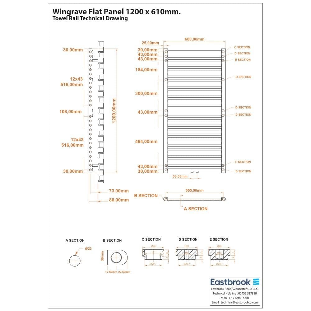 Eastbrook Flat Panel Radiator Eastbrook Wingrave Flat Panel Radiator In Matt Black