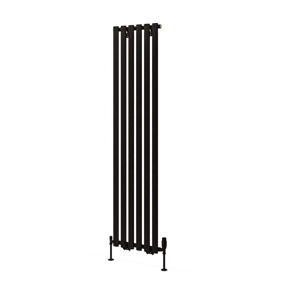 Eastbrook Designer Towel Radiator Eastbrook Tunstall Straight Vertical Designer Radiator in Matt Black
