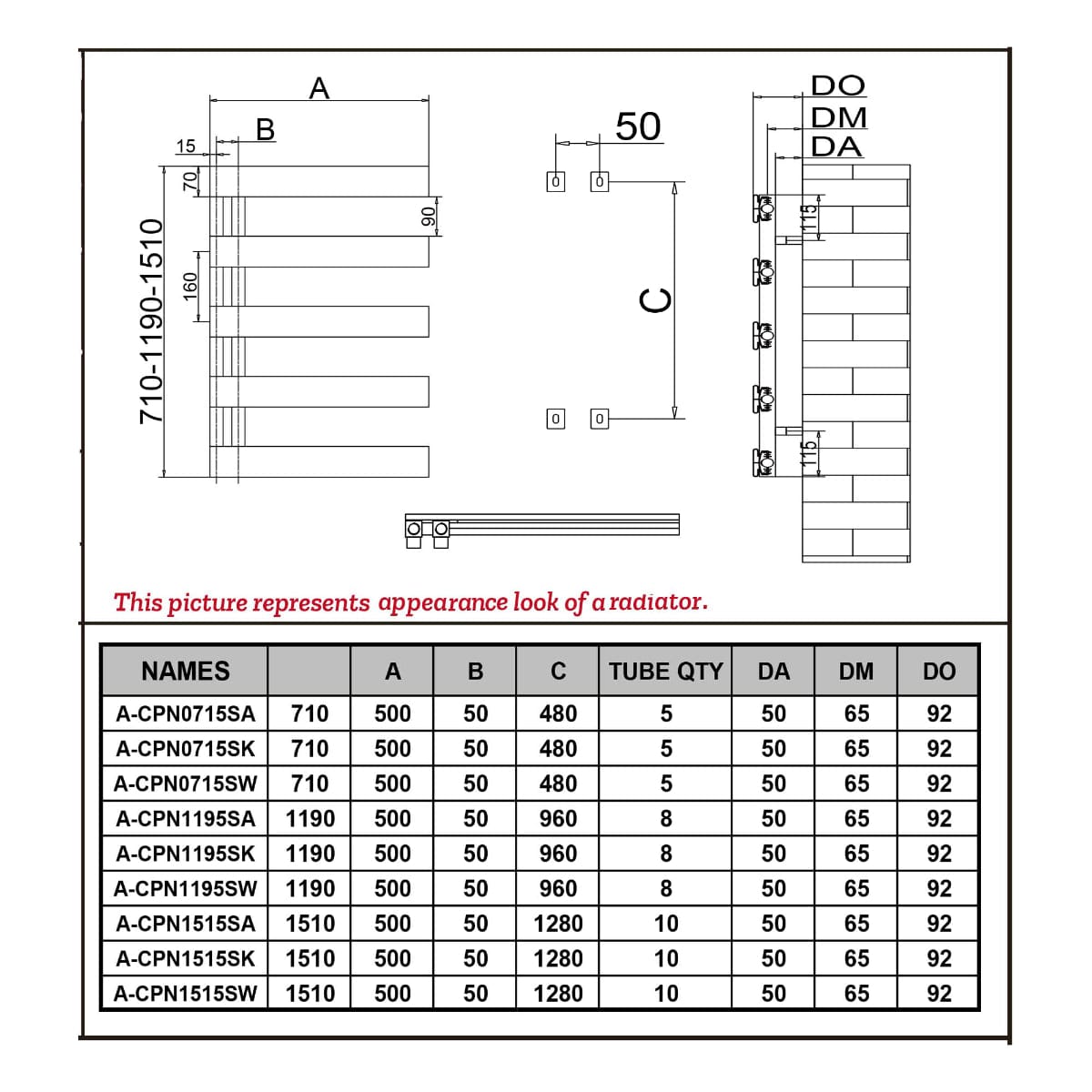 Reina Ladder Rail Reina Carpena Central Heating Aluminium Towel Rail