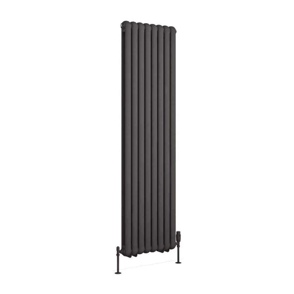Eastbrook Column Radiators Eastbrook Rubano Straight Vertical Traditional Column Radiator in Matt Anthracite