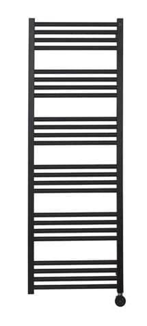 Crosswater Ladder Rails Crosswater MPRO Designer Vertical Towel Radiator in Matt Black 1380 x 480 / Electric Only