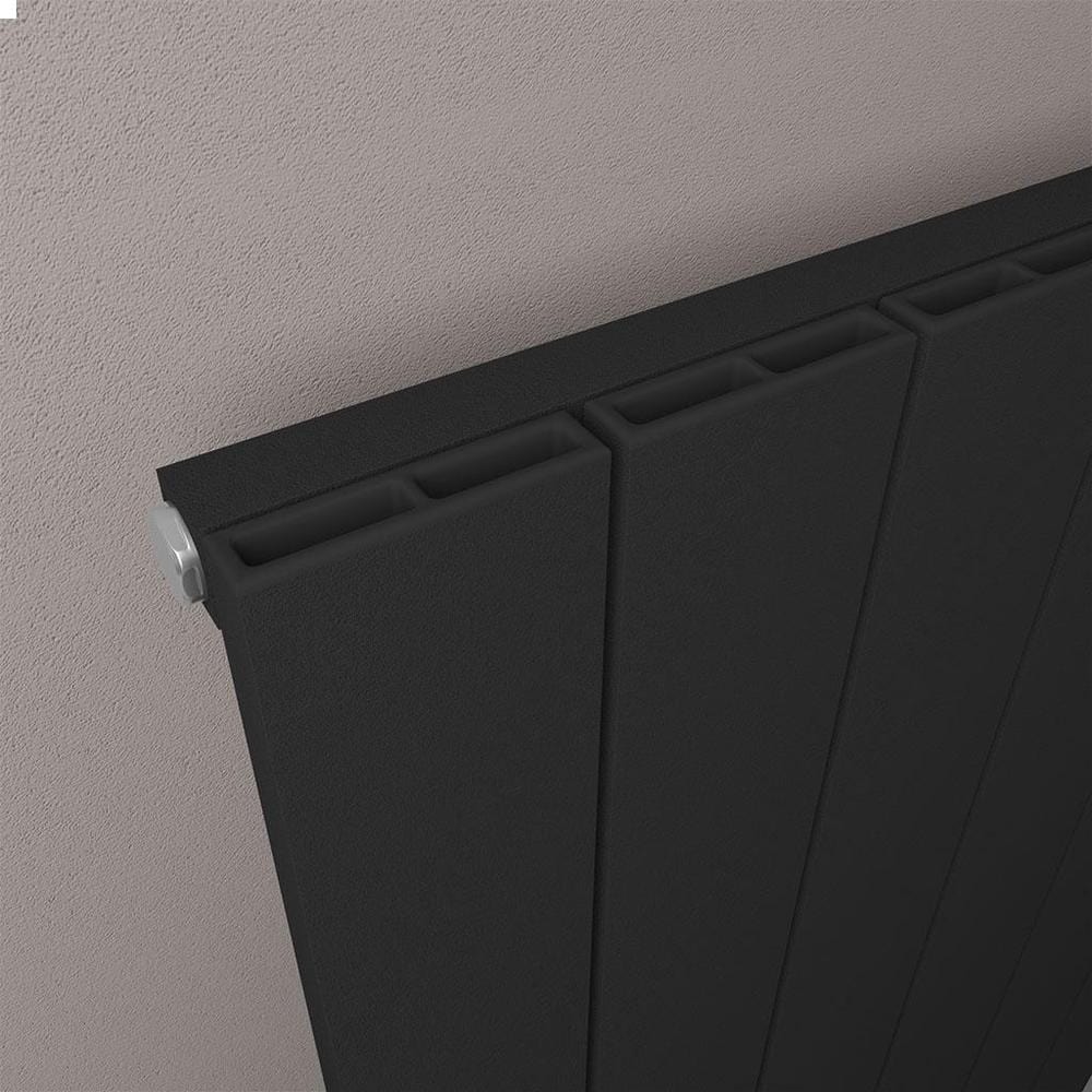 Eastbrook Panel Radiators Eastbrook Charlton Vertical Designer Radiator in Matt Black