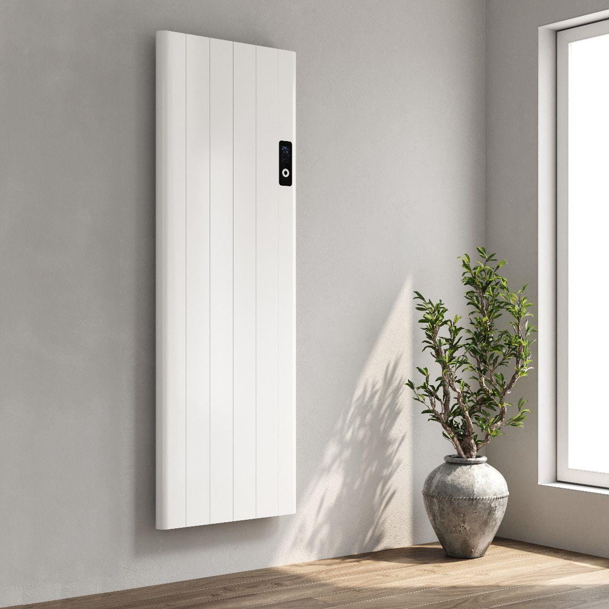 Reina Panel Radiator Reina Maia Wi-Fi Enabled Electric Vertical Panel Radiator in White 1600 x 544mm