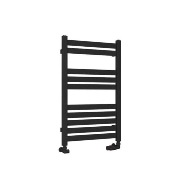 Eastbrook Ladder Rail Eastbrook Defford Vertical Designer Heated Towel Rail - 800 x 500mm - Matt Black
