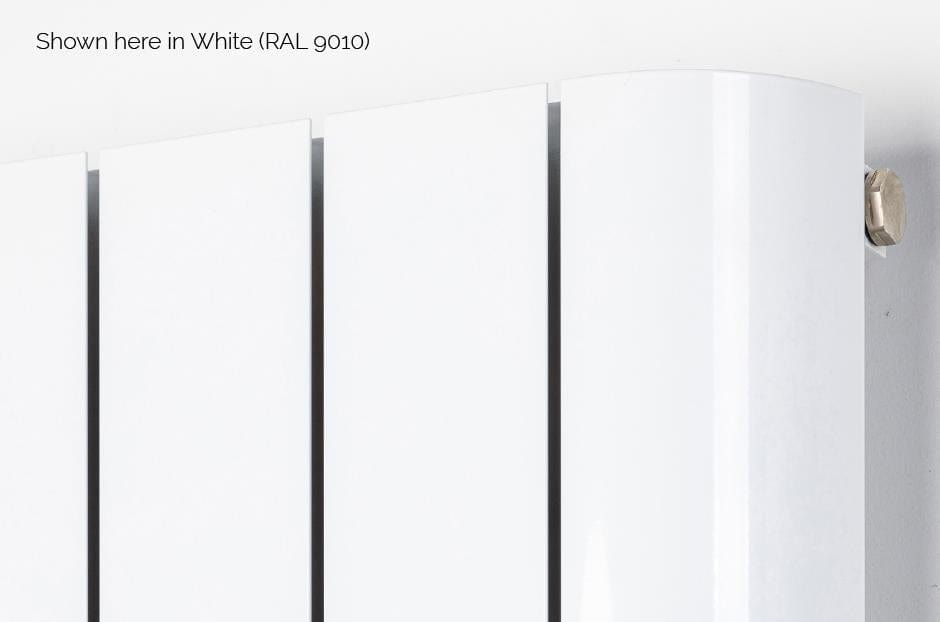 MHS Radiators Vertical Panel Radiators MHS Play Straight Vertical Aluminium Designer Radiator in Bianco Pure White