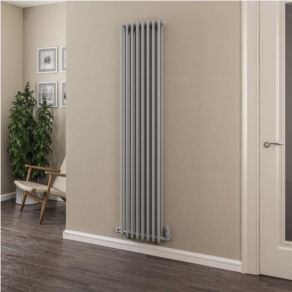 Eastbrook Column Radiator Eastbrook Murano Vertical Designer Radiator in Matt Grey 1800 x 410mm