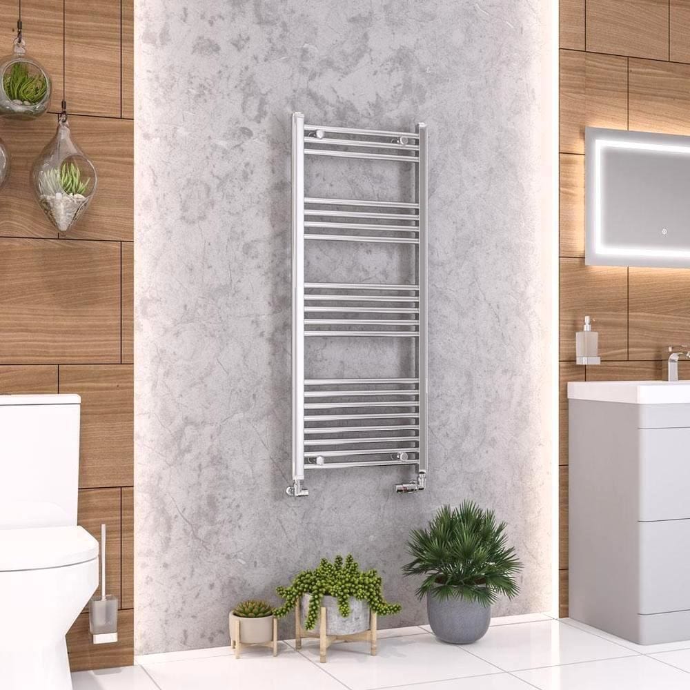 Eastbrook Ladder Rail Eastbrook Wendover Straight Heated Towel Rail in Chrome 1200 x 500mm / Electric Only