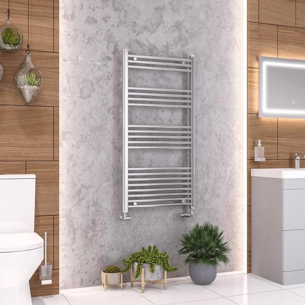 Eastbrook Ladder Rail Eastbrook Wendover Straight Heated Towel Rail in Chrome 1200 x 600mm / Electric Only