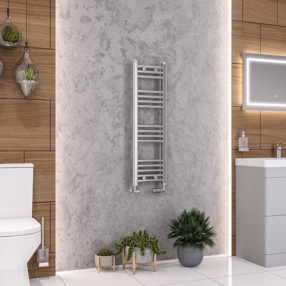 Eastbrook Ladder Rail Eastbrook Wendover Straight Heated Towel Rail in Chrome 1000 x 300mm / Central Heating