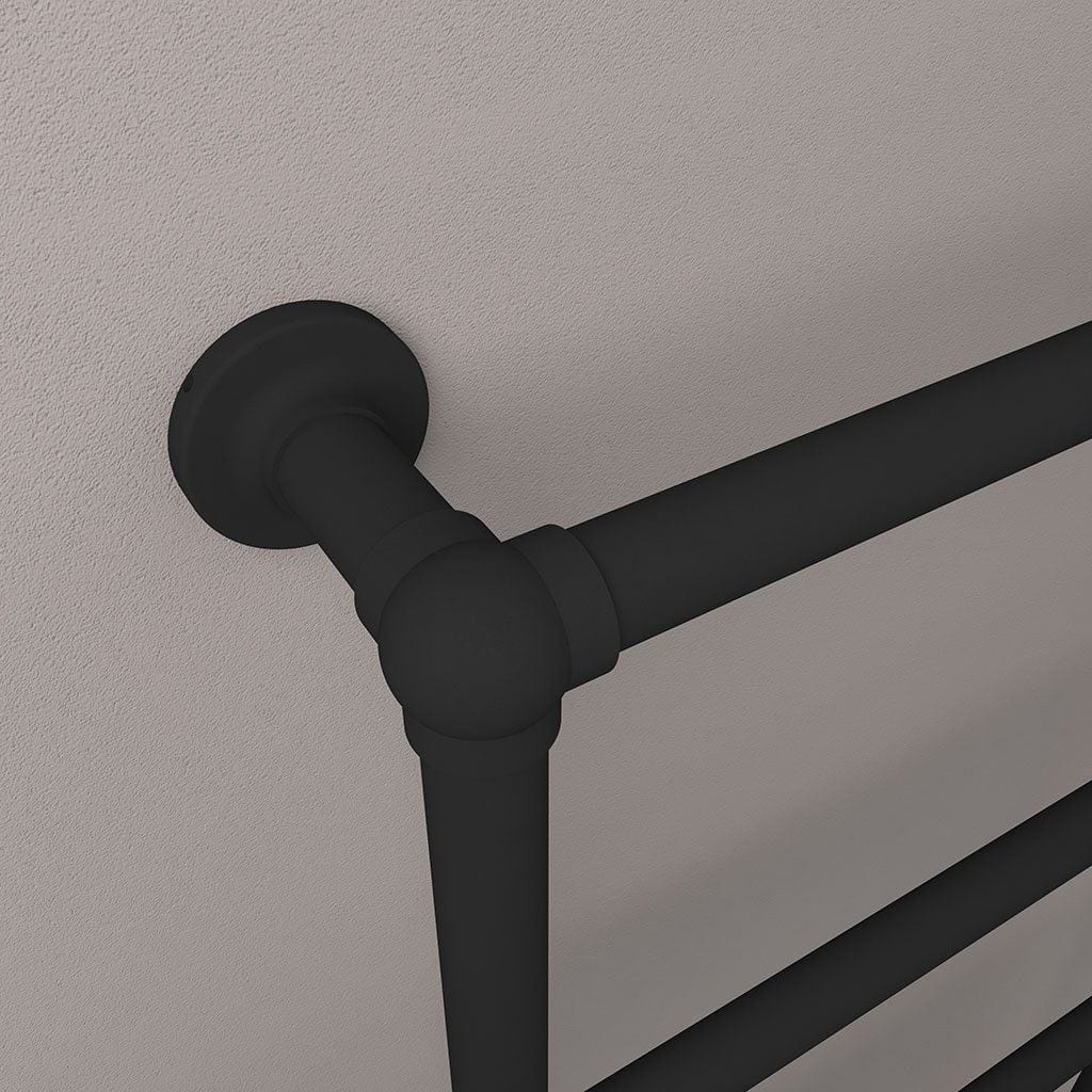 Eastbrook Traditional Towel Radiators Eastbrook Stour Vertical Traditional Heated Towel Rail in Matt Black