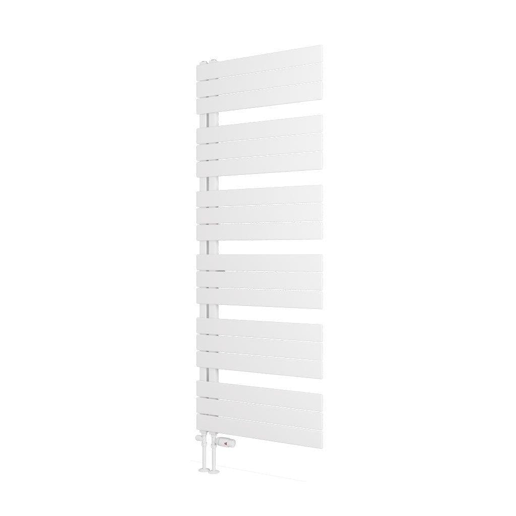Eastbrook Designer Towel Radiators Eastbrook Helmsley Straight Vertical Designer Towel Rail in Matt White 1640 x 600 / Central Heating