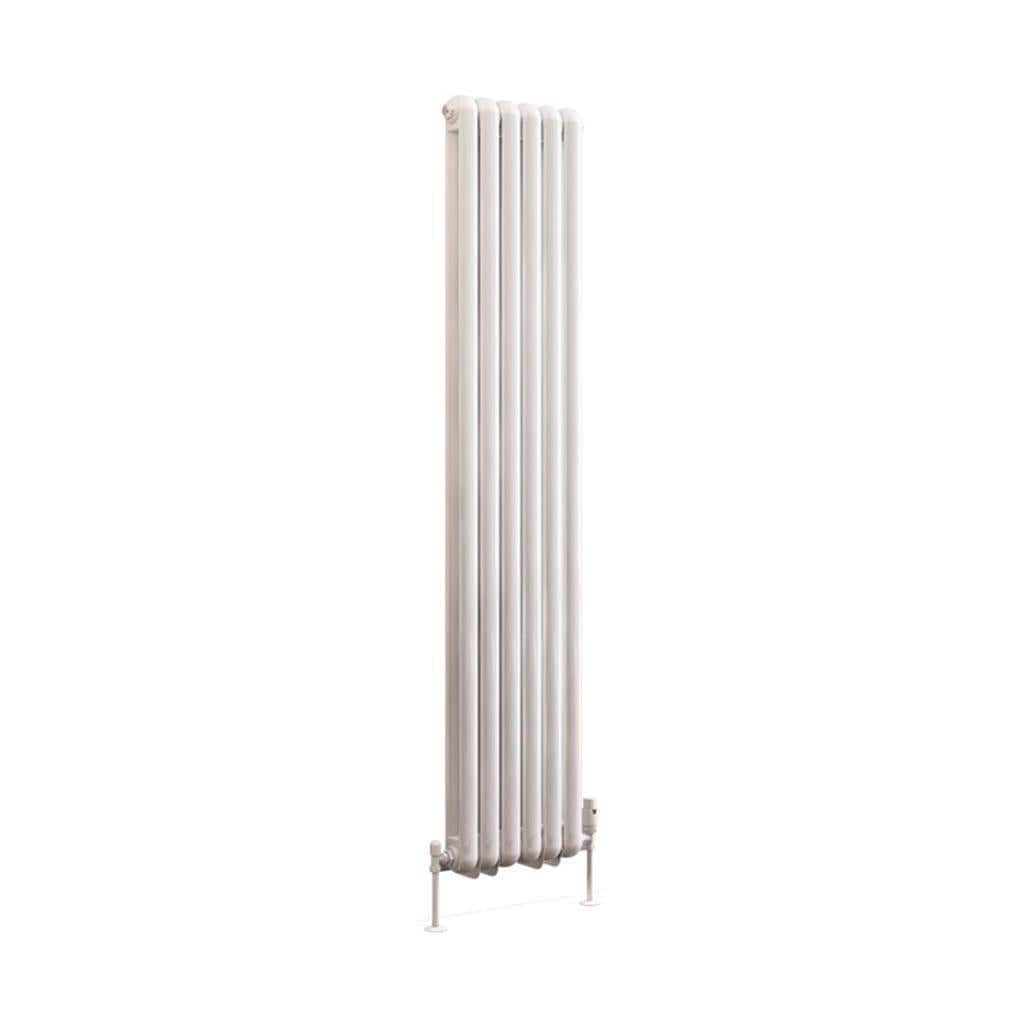 Eastbrook Column Radiators Eastbrook Rubano Straight Vertical Traditional Column Radiator in Gloss White