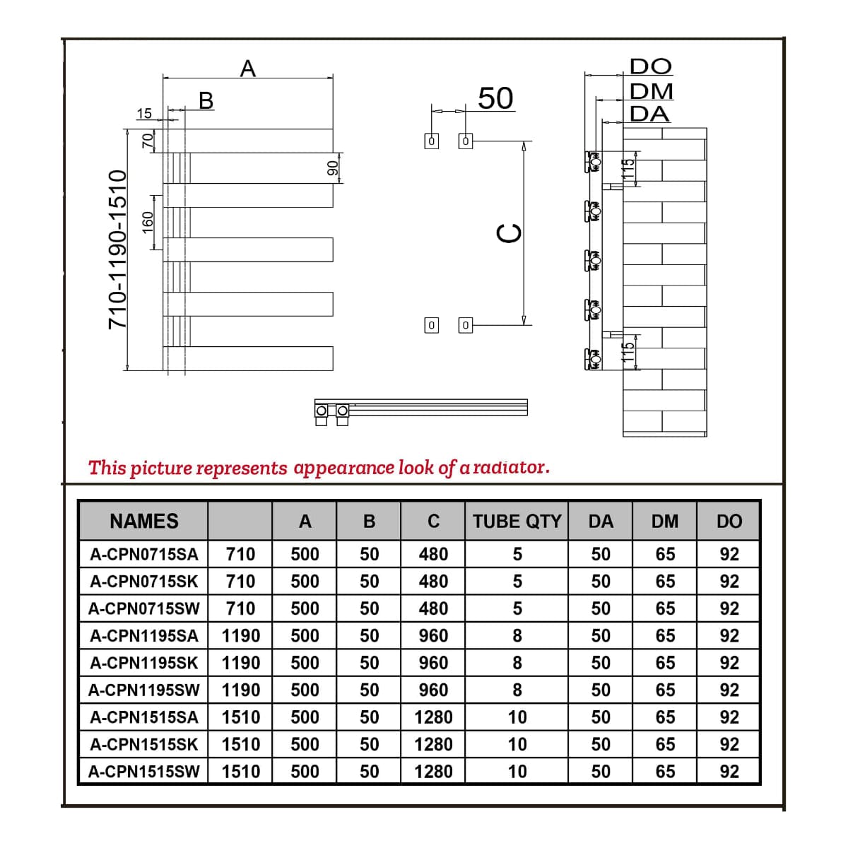 Reina Ladder Rail Reina Carpena Central Heating Aluminium Towel Rail