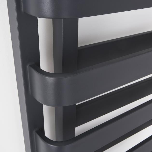 KRAD Designer Towel Radiators K-RAD Texas Straight Vertical Designer Towel Rail in Anthracite