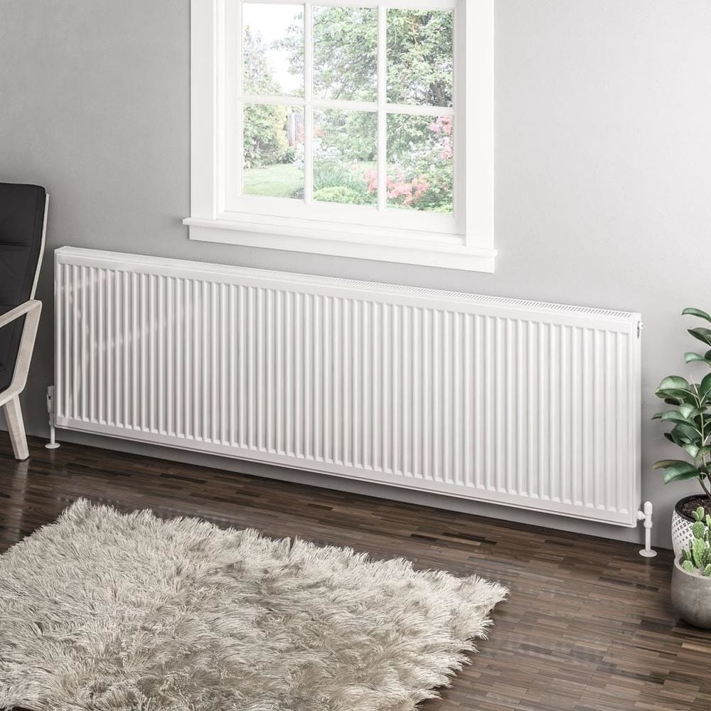 Aquarius Bathrooms Type 11 Aquarius Type 11 Compact Panel Radiator In Gloss White 600 x 2000mmmm