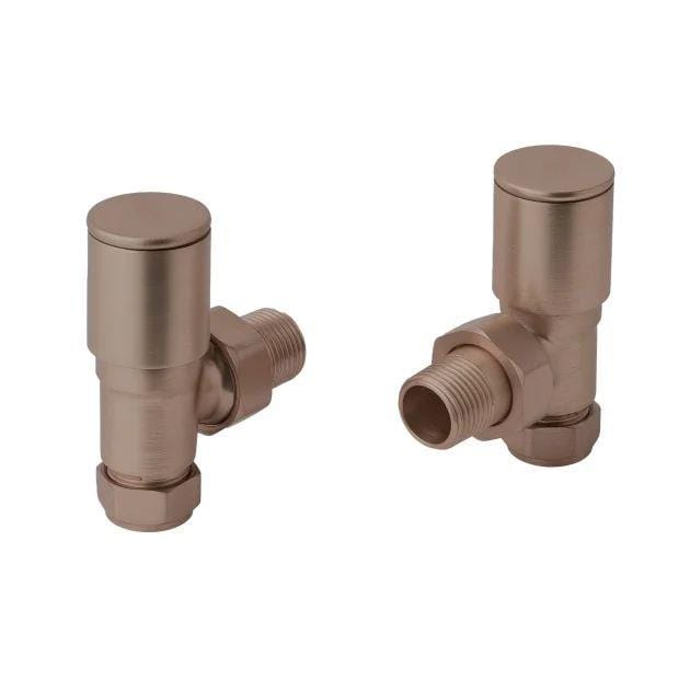 Totally Rads Radiator Valves JTP Angled Radiator Valve Brushed Bronze