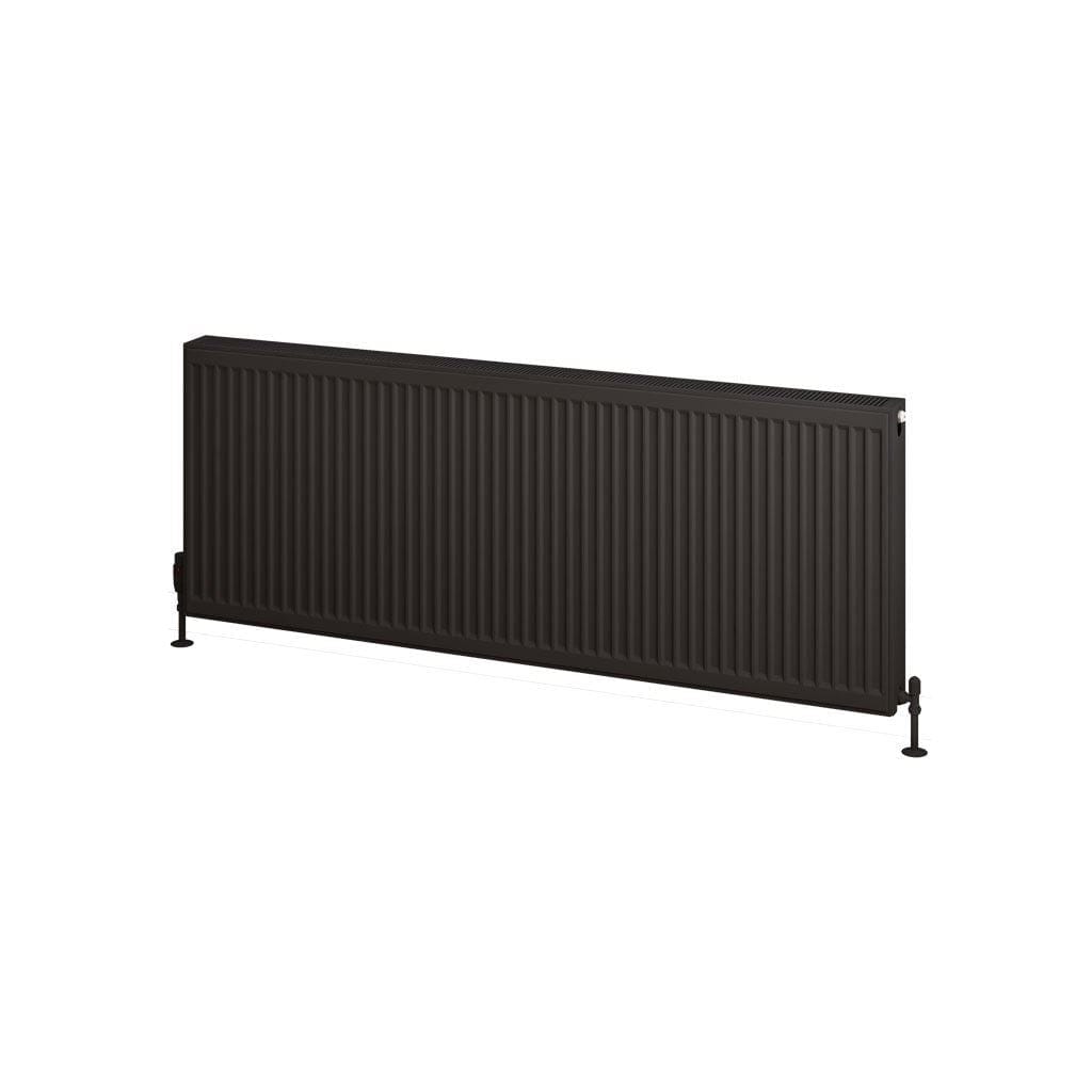 Aquarius Bathrooms Type 22 Aquarius Type 22 Compact Panel Radiator in Matt Black