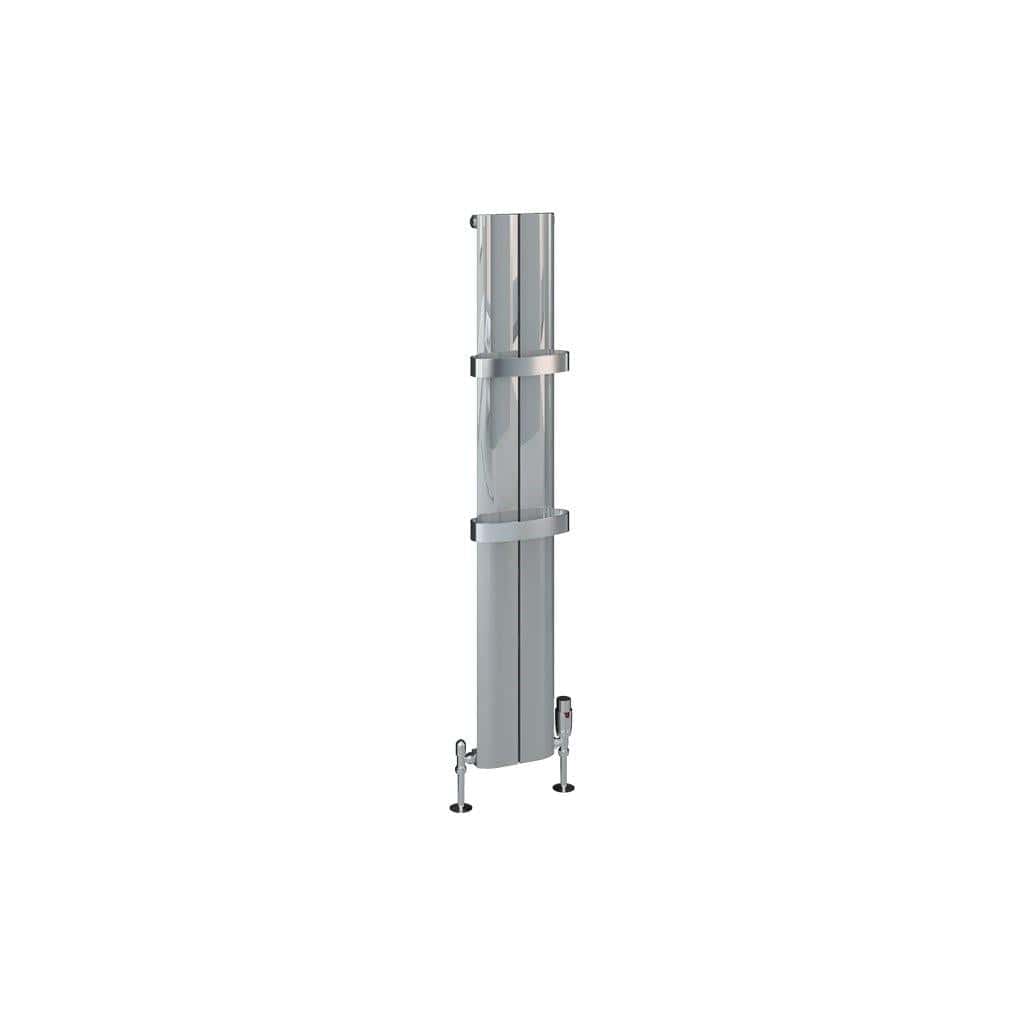 Eastbrook Panel Radiators Eastbrook Berlini Straight Vertical Aluminium Radiator in Polished Aluminium