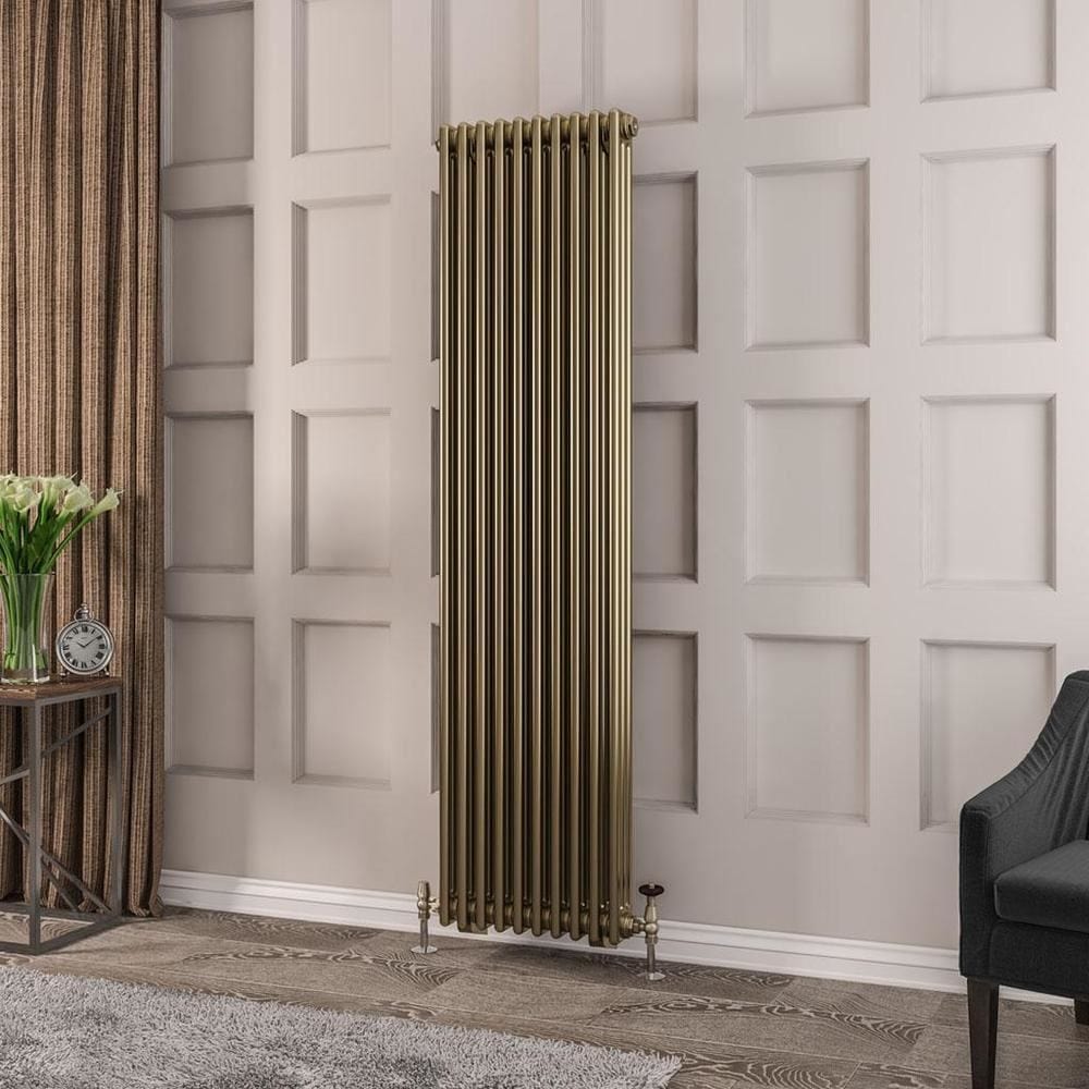 Eastbrook Column Radiator Eastbrook Rivassa Traditional 3 Column Radiator in Bronze Effect 1800 x 473 / Central Heating
