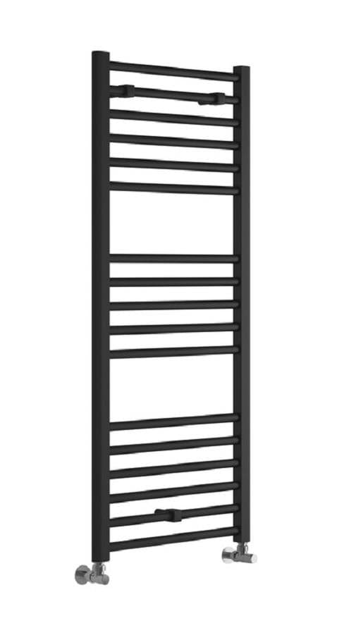 Aquarius Ladder Rails Aquarius Graph High Heat Output Straight Ladder Rail in Anthracite 1200 x 600mm