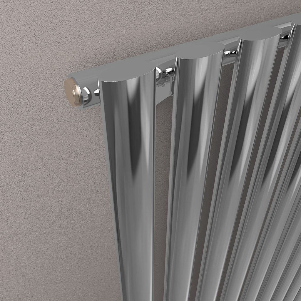 Eastbrook Panel Radiators Eastbrook Tunstall Straight Vertical Designer Radiator in Chrome