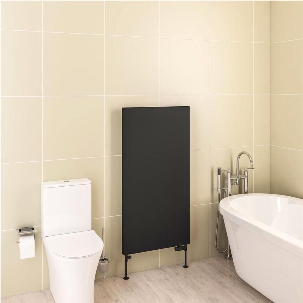Eastbrook Flat Panel Radiator Eastbrook Wingrave Flat Panel Radiator In Matt Black 1200 x 610 / Dual Fuel