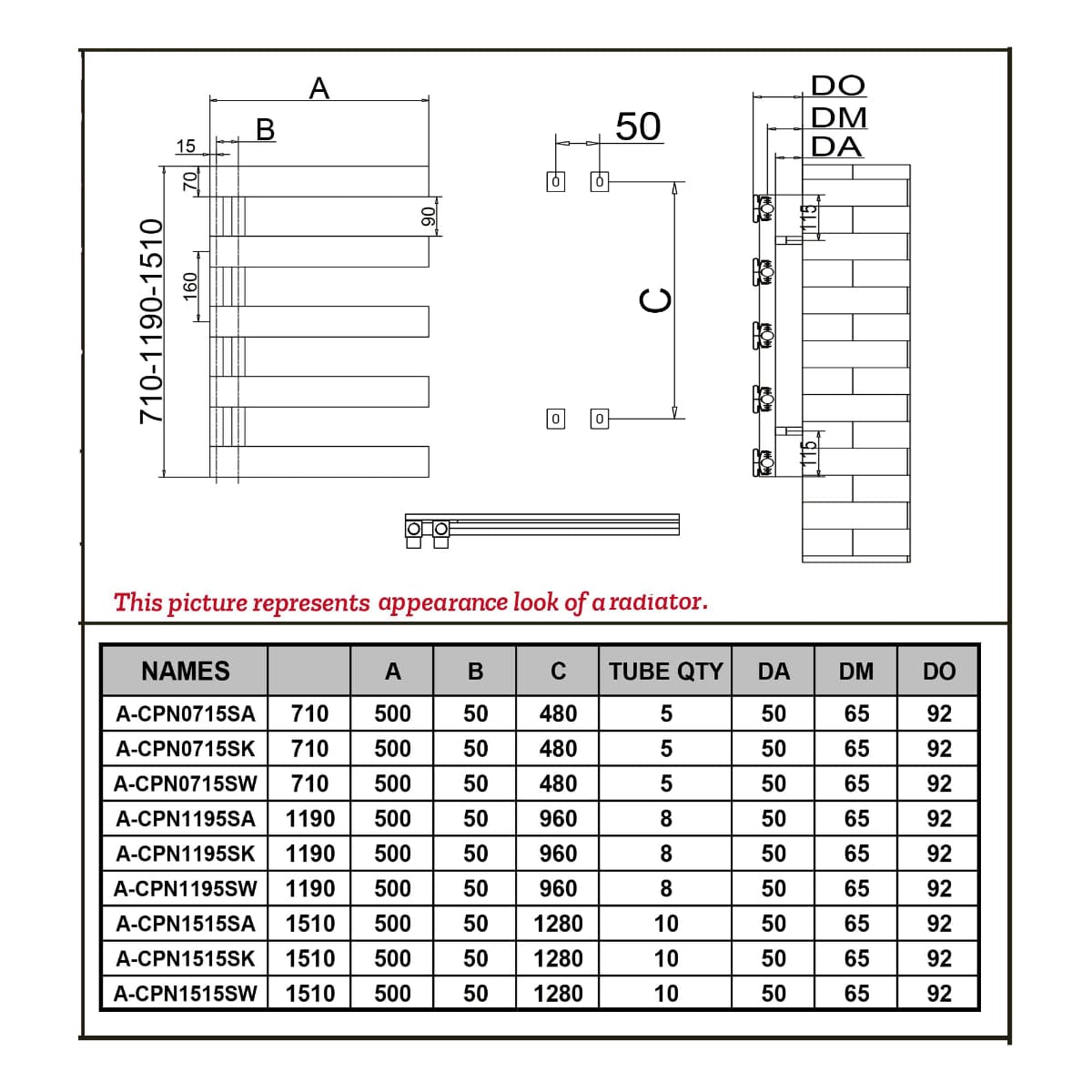 Reina Ladder Rail Reina Carpena Central Heating Aluminium Towel Rail