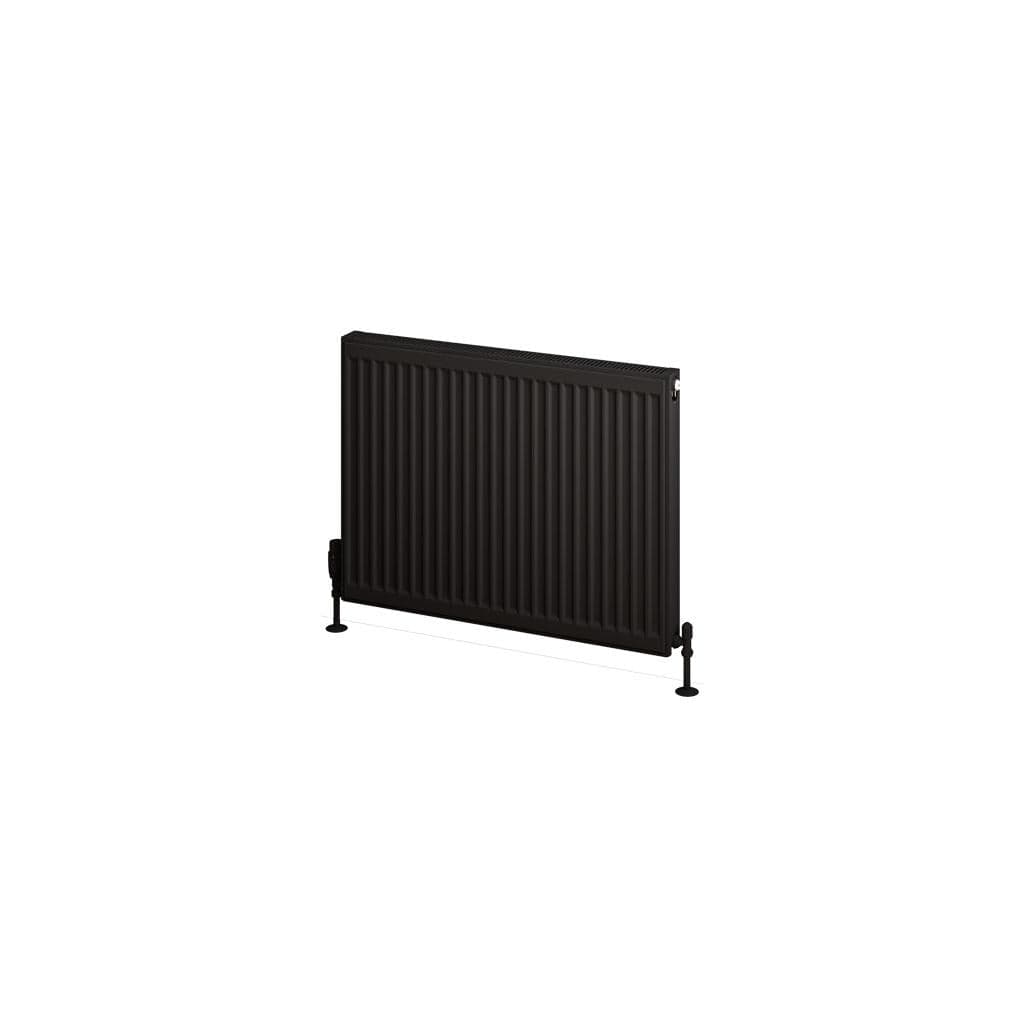 Aquarius Bathrooms Type 11 Aquarius Type 11 Compact Panel Radiator In Matt Black