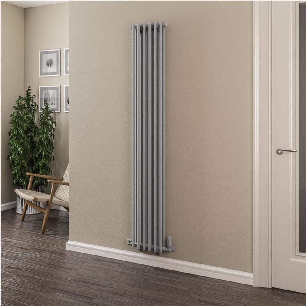 Eastbrook Column Radiator Eastbrook Murano Vertical Designer Radiator in Matt Grey 1800 x 310mm