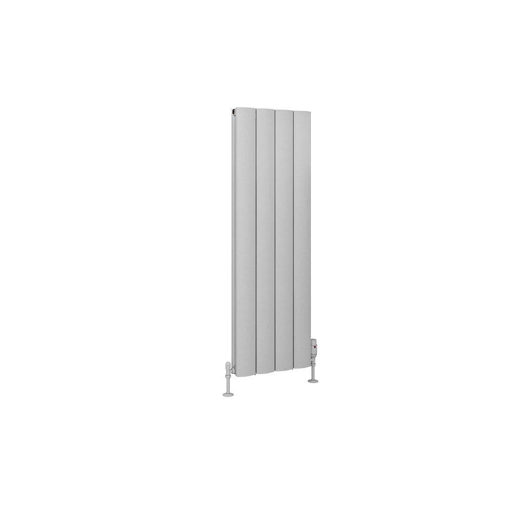Eastbrook Panel Radiator Eastbrook Guardia Straight Vertical Aluminium Radiator in Matt Grey