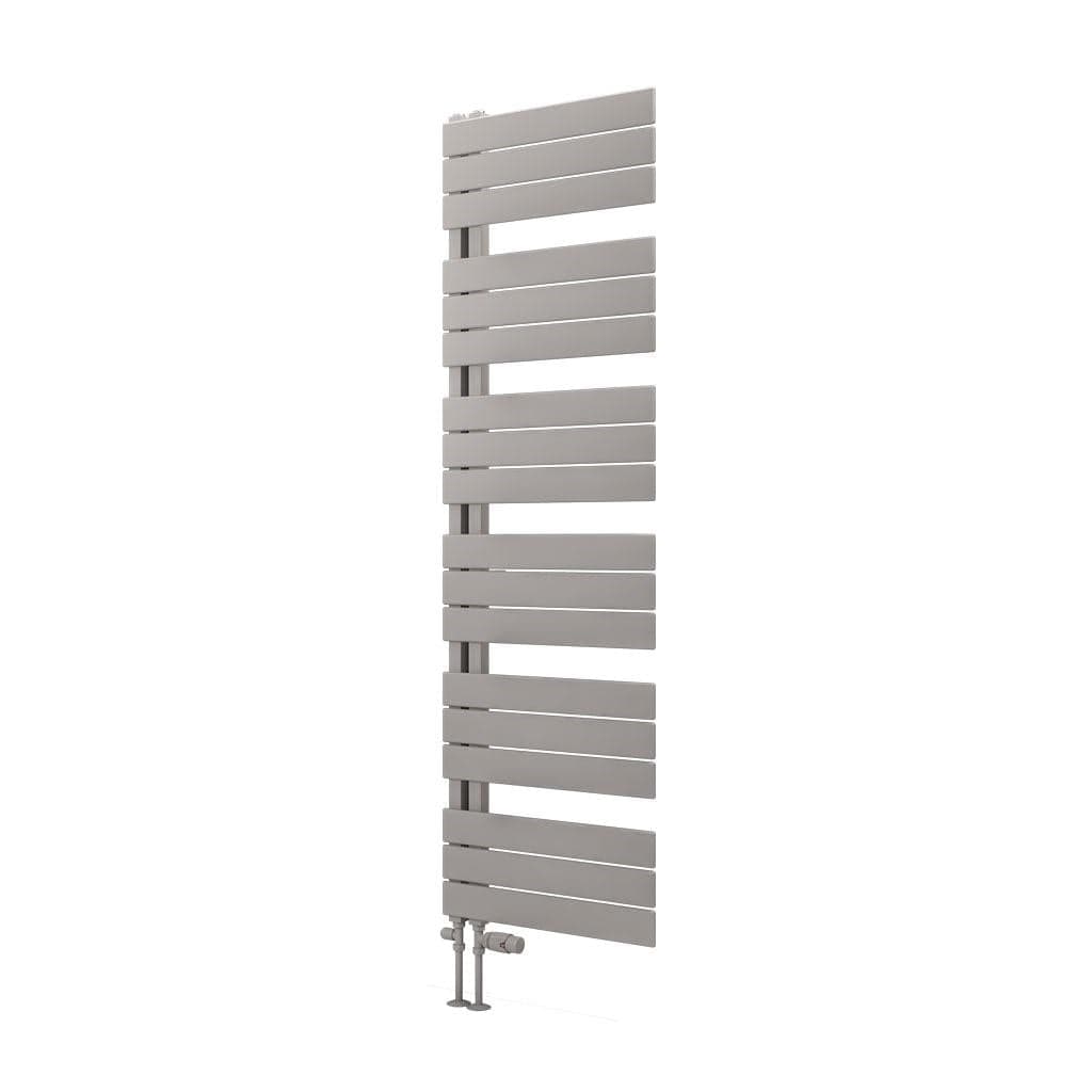Eastbrook Designer Towel Radiator Eastbrook Helmsley Straight Vertical Designer Towel Rail in Matt Grey 1640 x 500 / Dual Fuel