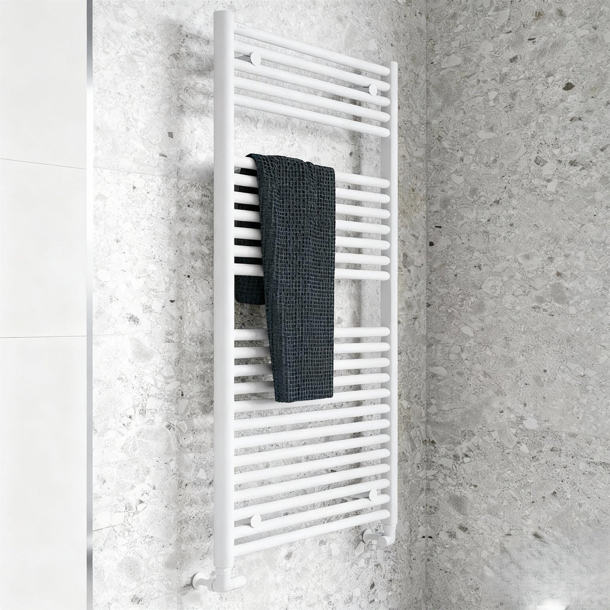 Tissino Ladder Rails Tissino Hugo2 Designer Towel Radiator in Mount Blanc 1212 x 600 / Central Heating