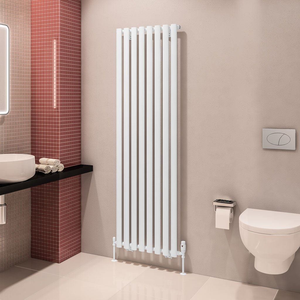 Eastbrook Panel Radiators Eastbrook Tunstall Straight Vertical Designer Radiator in Matt White 1800 x 560