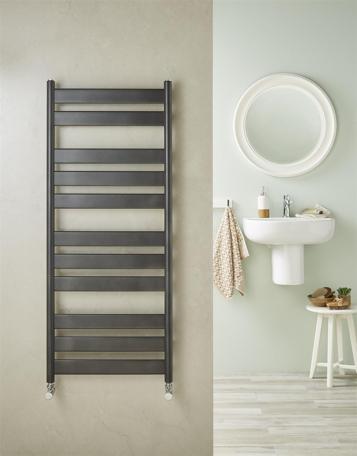 Redroom Redroom Azor Straight Vertical Designer Towel Rail in Anthracite 1600 x 500