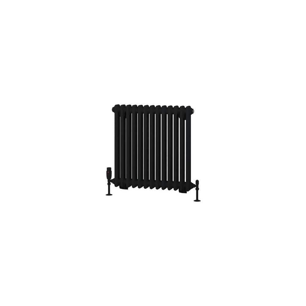 Eastbrook Column Radiator Eastbrook Rivassa Traditional 2 Column Radiator in Matt Black