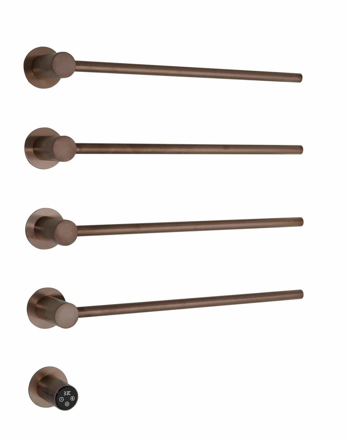 JTP Designer Towel Rail JTP Onyx Electric Designer Towel Radiator Brushed Bronze