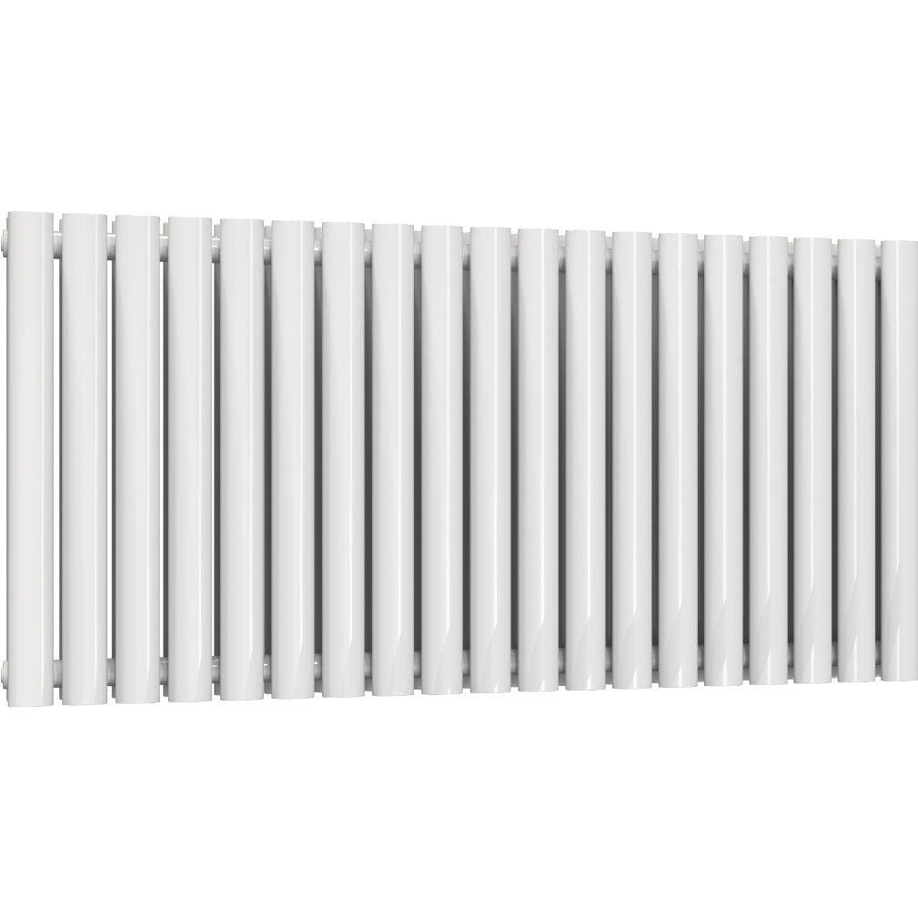 Aquarius Bathrooms Column Radiator Aquarius Athens Horizontal Double Column Radiator 600 x1140mm / White